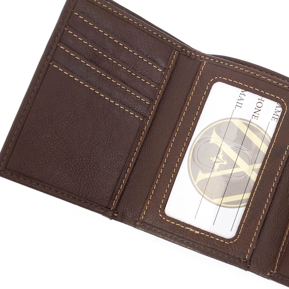 Classic Oregon O, MCM Group, Brown, Wallet, Accessories, Unisex, Contrast Stitch, Tri-Fold, 944155